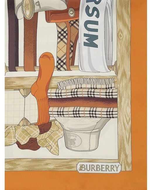 Burberry Metallic Silk Foulard