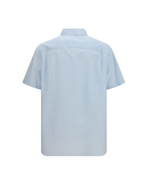Loewe Blue Short-Sleeve Cotton Blend Shirt for men