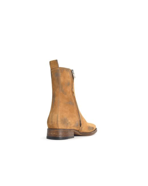 Acne White Suede Ankle Boots for men