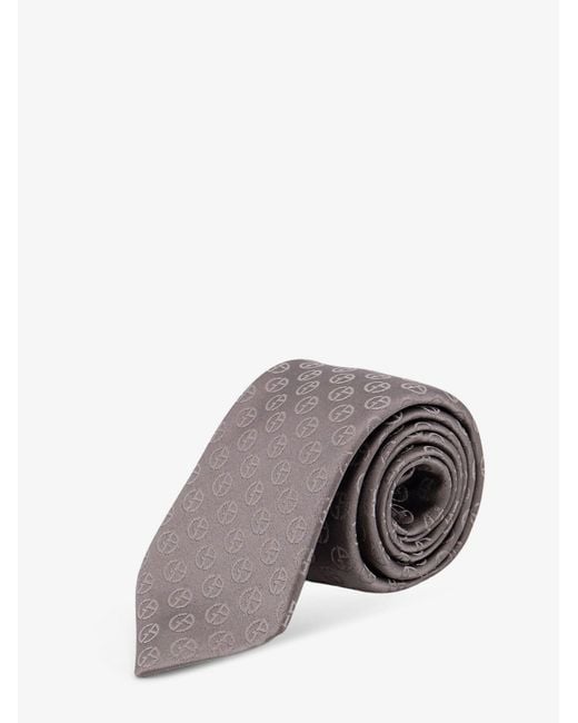 Giorgio Armani Gray Silk Tie for men