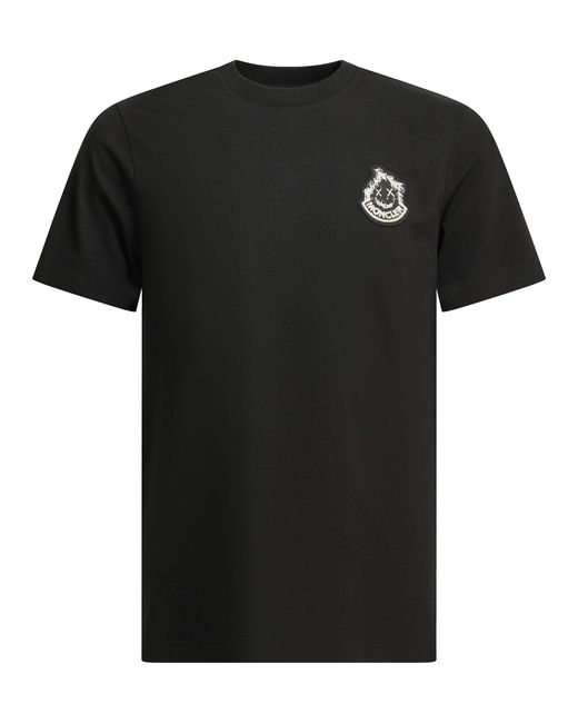 Moncler Black Crewneck T-Shirt for men