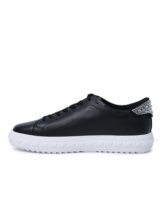 MICHAEL Michael Kors Black 'Grove' Leather Sneakers
