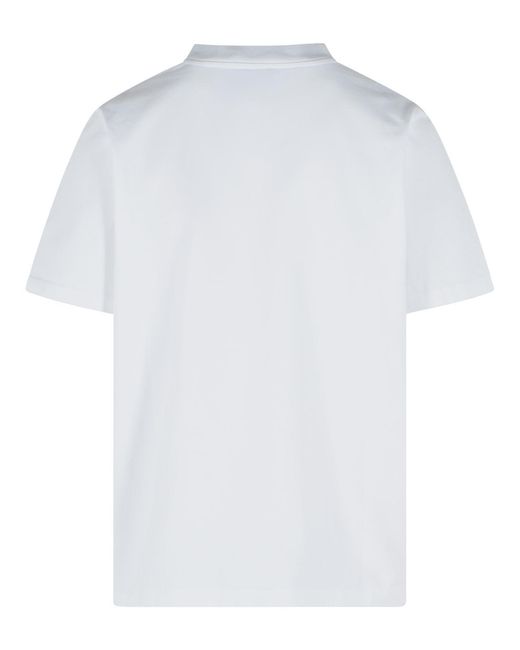 Casablanca White 'Dance Joy' Cotton T-Shirt for men