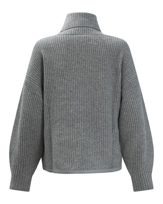 Max&amp;Moi Gray Wool And Cashmere Turtle-Neck