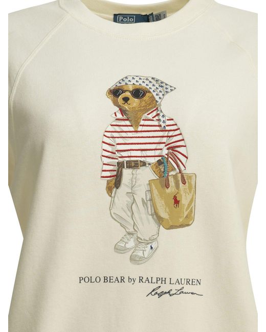 Polo Ralph Lauren White "Polo Bear" Crewneck Sweatshirt