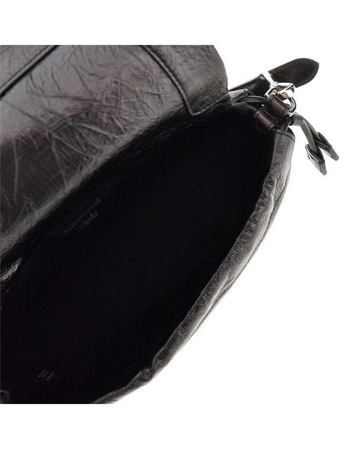 Fendi Black Medium Leather 'Baguette Soft' Bag
