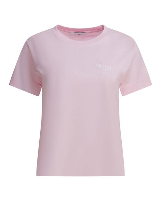 Givenchy Pink "Fitted" Crew-Neck T-Shirt