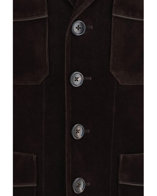 Tom Ford Black Cotton-Blend Blazer for men