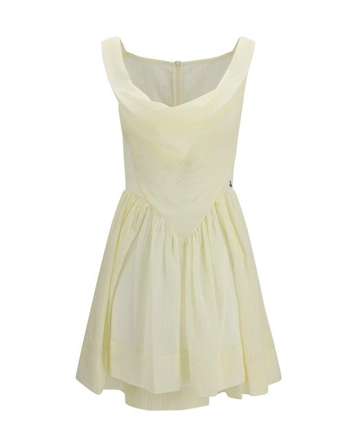 Vivienne Westwood White Sunday Draped Tiered Dress