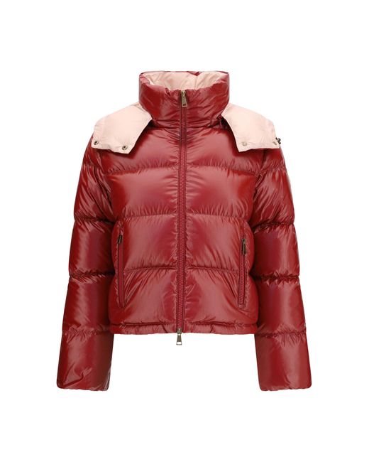 Moncler Red Niveole Short Nylon Down Jacket