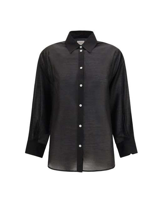 Women's Black Buttoned Shirt Nero