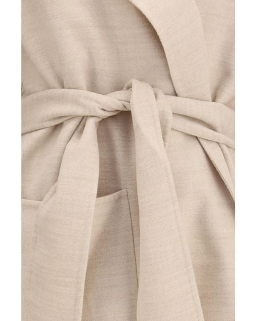 Fabiana Filippi Natural Belted Double Wool Coat