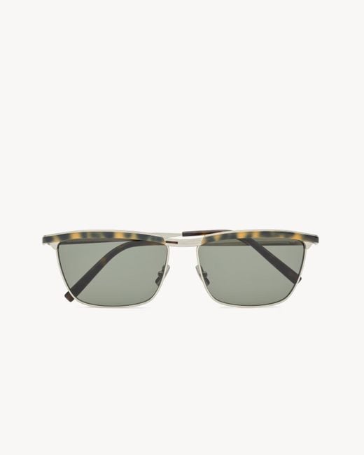 Saint Laurent Metallic "Sl 795 Joe" Sunglasses for men