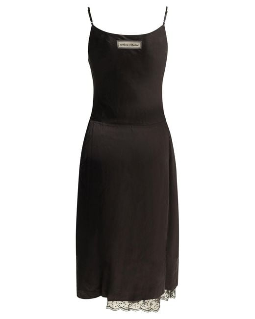 Acne Black Viscose Nylon Dress