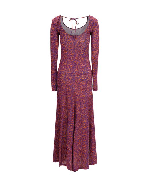 Kristina Ti Purple Jersey Dress
