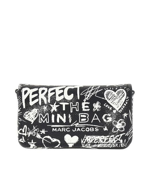 Marc Jacobs Black Leather The Punk Scribble Mini Bag