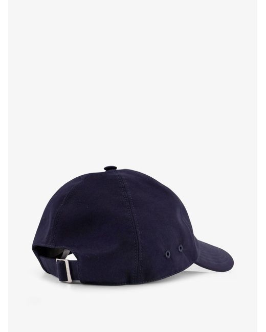 Dior Blue Dior Cotton Hat With Embroidered Logo On The Front for men