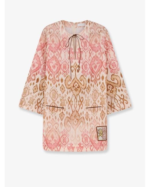 Zimmermann Pink Aster Shift Mini Dress
