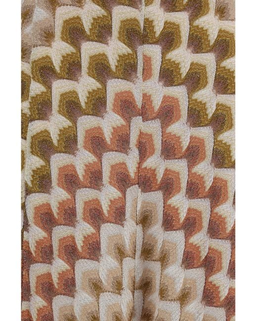 Missoni Natural Long Lamé Viscose Dress With Crossed Straps