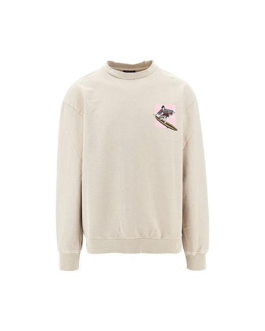Mauna Kea White 'Samurai' Crewneck Sweatshirt for men