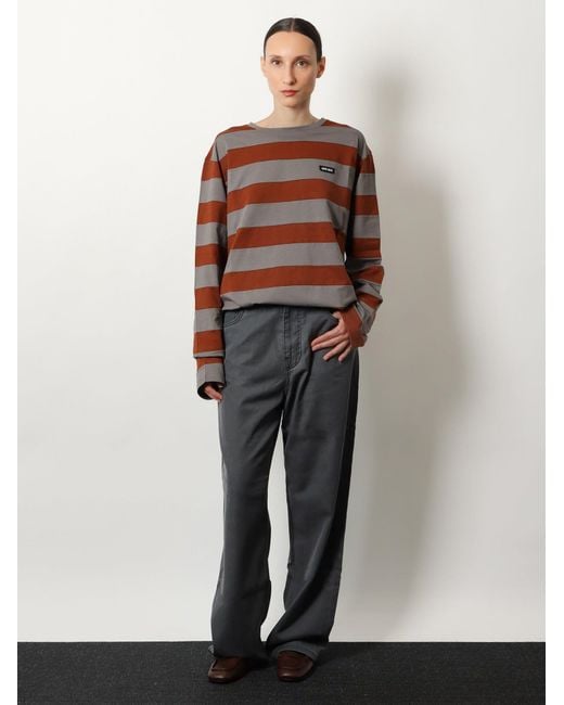 Miu Miu Gray Light Denim Trousers