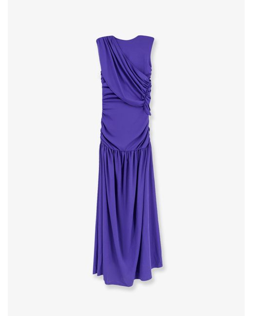 ACTUALEE Purple Dress Draped