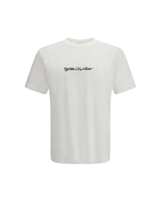 Off-White c/o Virgil Abloh White Script Arrow T-Shirt for men