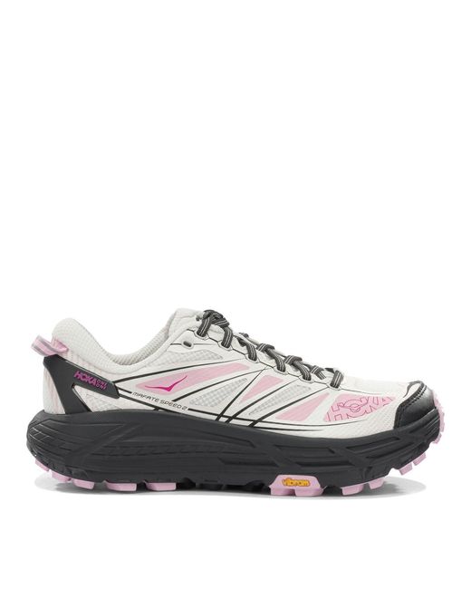 Hoka One One White "Mafate Speed 2" Low Top Sneakers