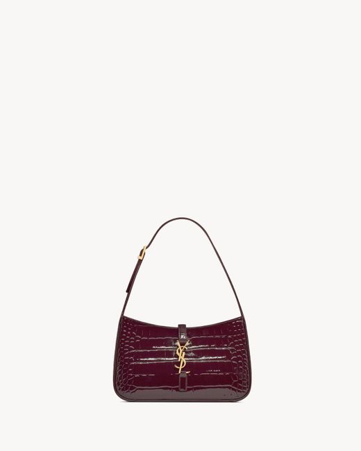 Saint Laurent Purple Le 5 À 7 Small Shoulder Bag Bordeaux