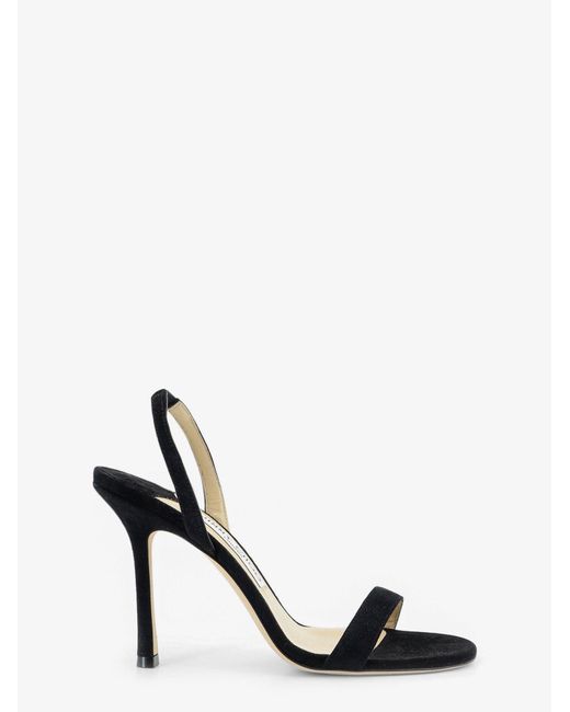 Jimmy Choo Black Jenn 100 Suede Sandals
