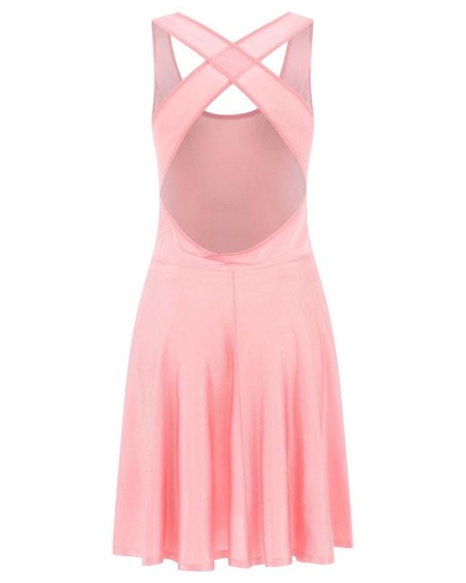 Alaïa Pink Feminine And Flattering 24Ss Mid Skirt For