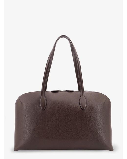 Totême Brown Day Tote Grained Leather Bag