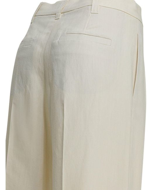 Brunello Cucinelli White Tailored Pants