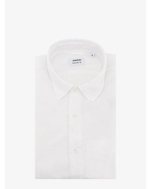 Aspesi White Cotton Shirt for men