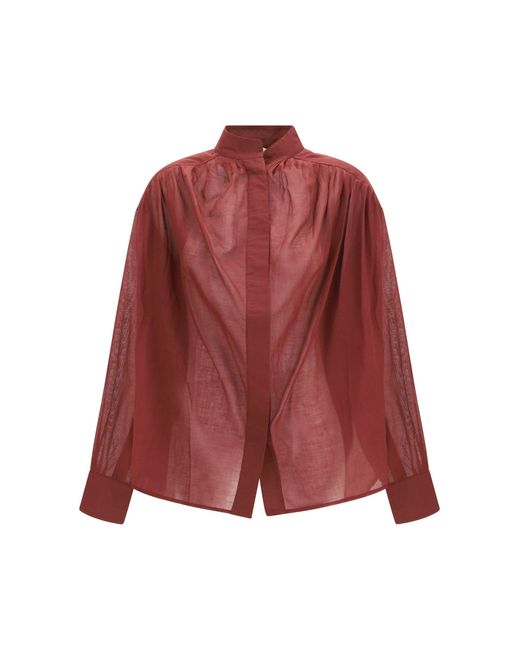 ANDAMANE Red Rania Oversized Shirt