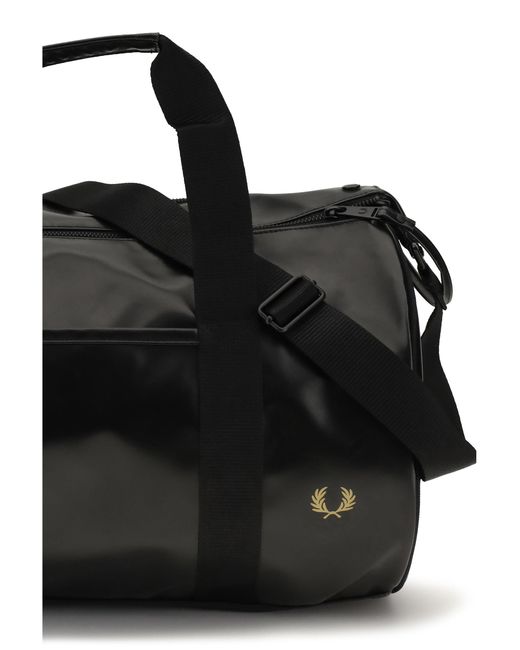 Fred Perry Black Barrel Duffle Bag for men