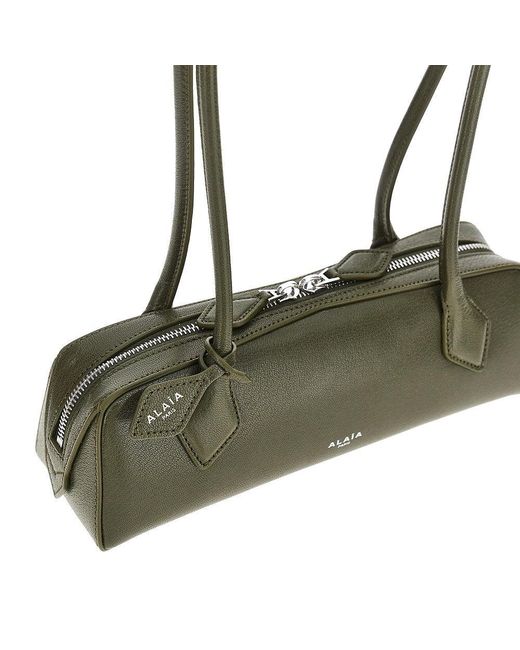 Alaïa Green Grained Leather Small 'Le Teckel' Bag