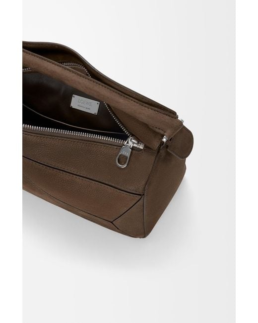 Loewe Brown "Featherlight Puzzle" Small Handbag