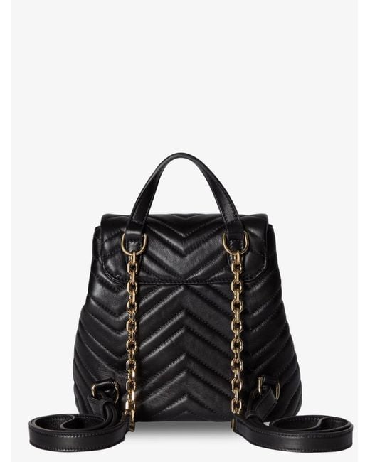 Gucci Black Gg Marmont Mini Leather Backpack