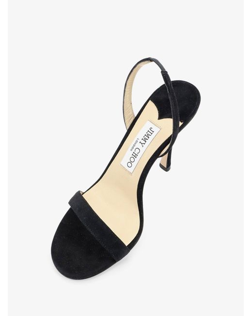 Jimmy Choo Black Jenn 100 Suede Sandals