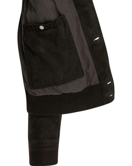 Zegna Black Suede Jacket for men