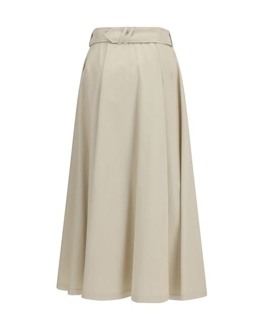 Burberry Natural Midi Trench Skirt