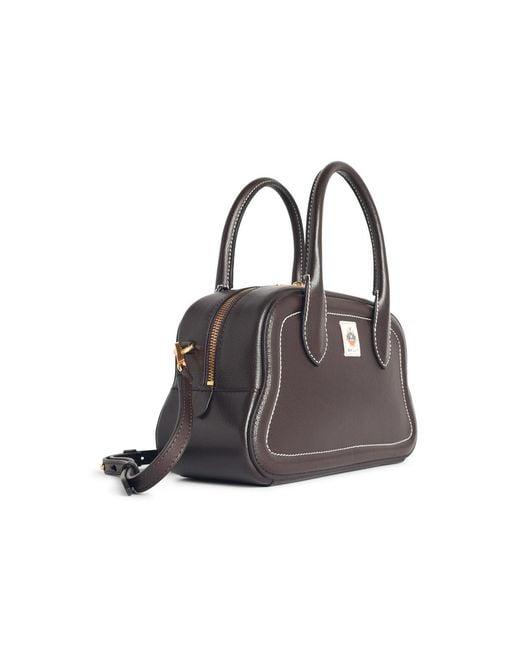 Bally Black Unda' Ebony Garnet Leather Bag