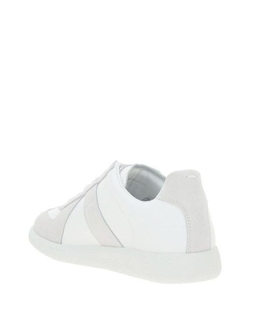 Margiela White Leather Sneakers for men