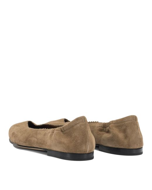 Pomme D'or White Ballerinas Brown