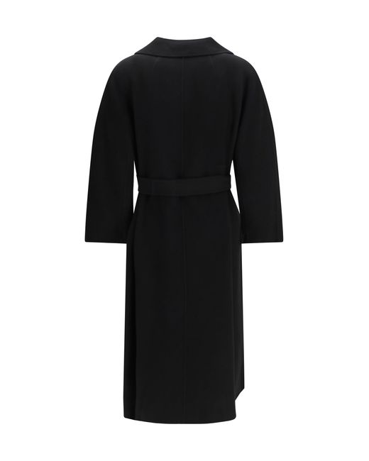 Max Mara Black 'S Maxmara Esturia Virgin Wool Coat