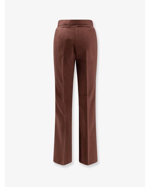 Pinko Brown Viscose Trousers