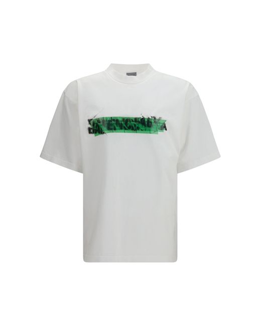 Men's White Messy Spray T-Shirt