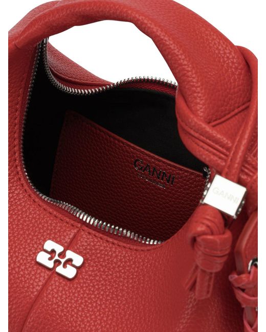 Ganni Red Recycled Polyester Handbag