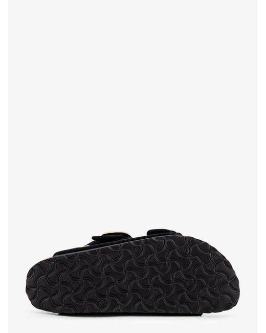 Birkenstock Black Arizona Big Buckle Velvet Sandals